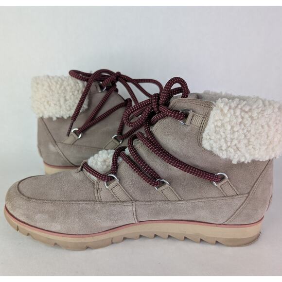 Sorel Women’s Harlow Lace Cozy Gray Ankle Bootie Size 10M - Picture 4 of 8